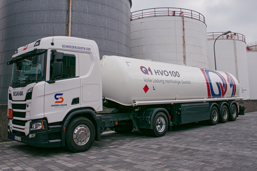 HVO100 bei Q1 Q1 HVO100 Lkw